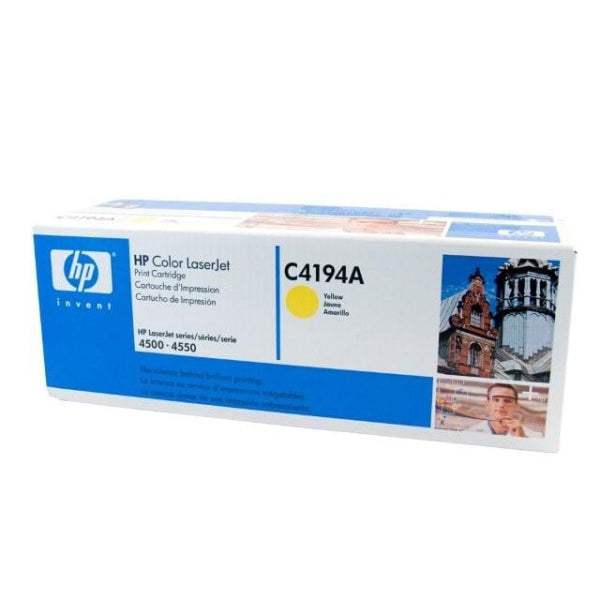 1 X Genuine Hp C4194A Yellow Toner Cartridge -