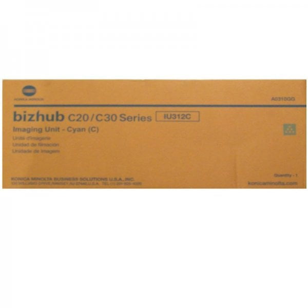 1 X Genuine Konica Minolta Bizhub C20 C30 C31 Cyan Imaging Drum Unit Iu312C A0310Gj Cartridge -