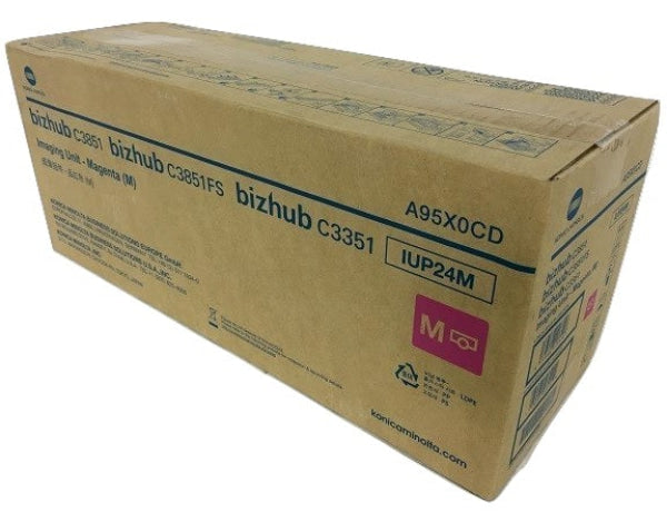 1 X Genuine Konica Minolta Bizhub C3351 C3851 Magenta Imaging Drum Unit Iup24M A95X0Cd Cartridge -