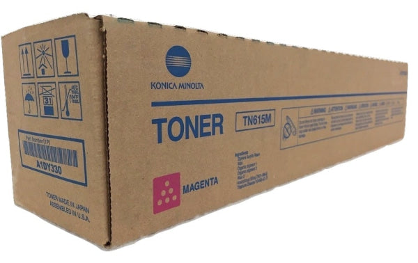 1 X Genuine Konica Minolta Bizhub Press C8000 Magenta Toner Cartridge Tn615M A1Dy330 -