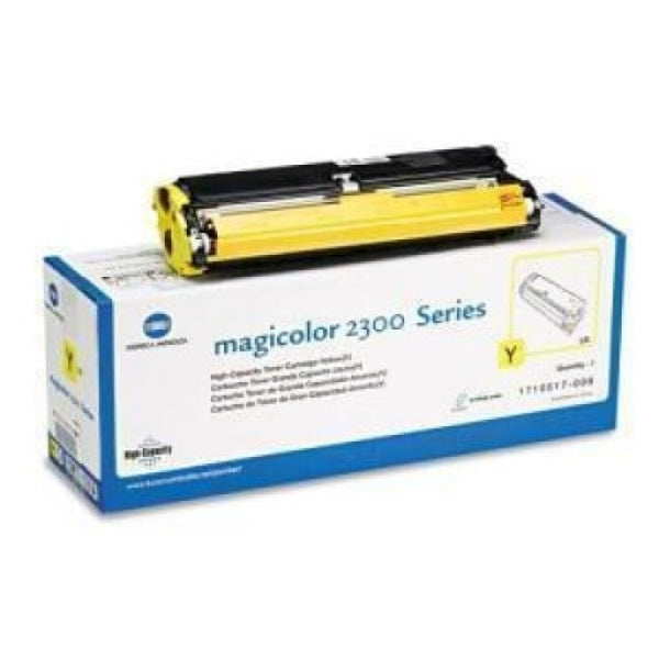 1 X Genuine Konica Minolta Magicolor 2300 Yellow Toner Cartridge 1710517006 -