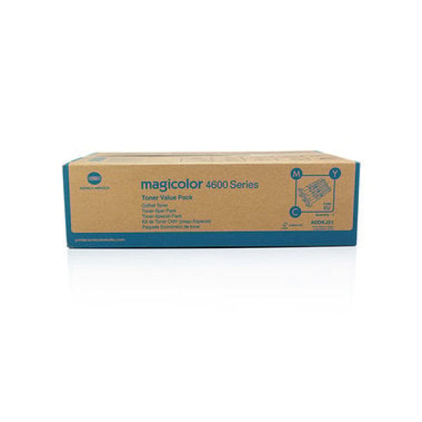1 X Genuine Konica Minolta Magicolor 4600 4650 4695 Toner Cartridge Value Pack (Cmy) A0Dkj92 -