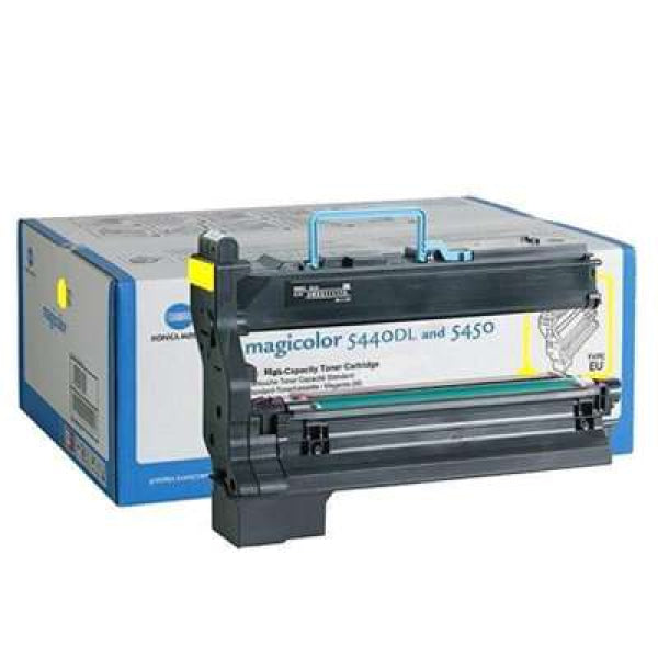1 X Genuine Konica Minolta Magicolor 5440 5450 Yellow Toner Cartridge 1710605006 -