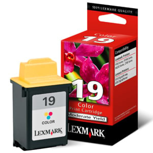 1 X Genuine Lexmark #19 Colour Ink Cartridge 15M2619 -