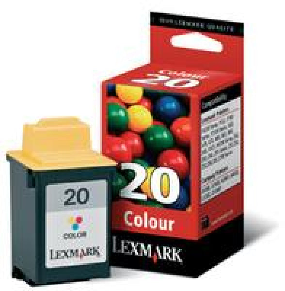 1 X Genuine Lexmark #20 Colour Ink Cartridge 15M0120 -