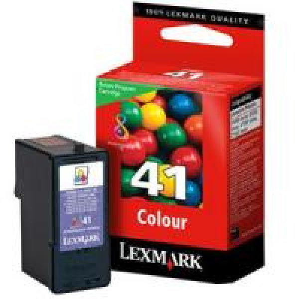 1 X Genuine Lexmark #41 Colour Ink Cartridge Return Program 18Y0141A -