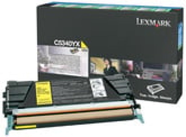 1 X Genuine Lexmark C534 Yellow Toner Cartridge Extra High Yield Return Program -