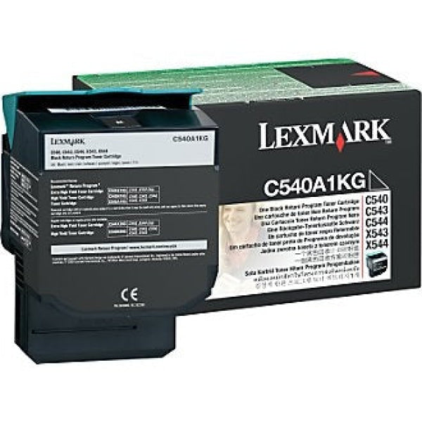 1 X Genuine Lexmark C540 C543 C544 C546 X543 X544 X546 X548 Black Toner Cartridge Return Program -