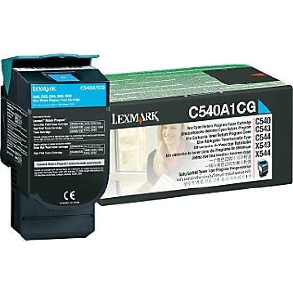 1 X Genuine Lexmark C540 C543 C544 C546 X543 X544 X546 X548 Cyan Toner Cartridge Return Program -