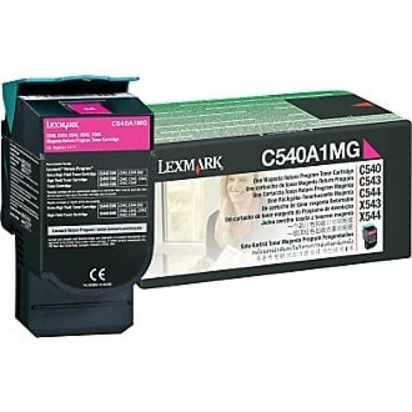 1 X Genuine Lexmark C540 C543 C544 C546 X543 X544 X546 X548 Magenta Toner Cartridge Return Program -
