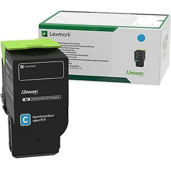 1 X Genuine Lexmark Cx510 808Xc Cyan Toner Cartridge Extra High Yield Return Program [80C8Xc0] -