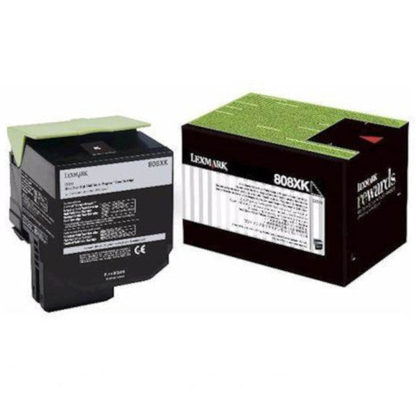 1 X Genuine Lexmark Cx510 808Xk Black Toner Cartridge Extra High Yield Return Program 8K [80C8Xk0] -