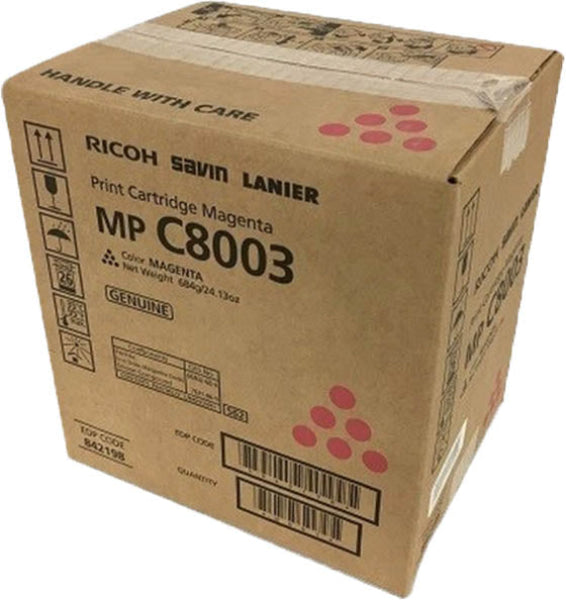 1 X Genuine Ricoh Im C6500 C8000 Mp-C6503 Mp-C8003 Magenta Toner Cartridge 842190 -
