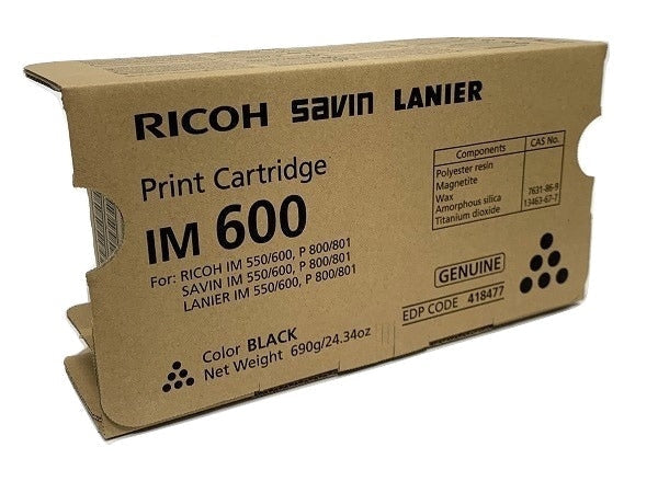 1 X Genuine Ricoh P800 P801 Im550 Im600 Toner Cartridge 418479 -