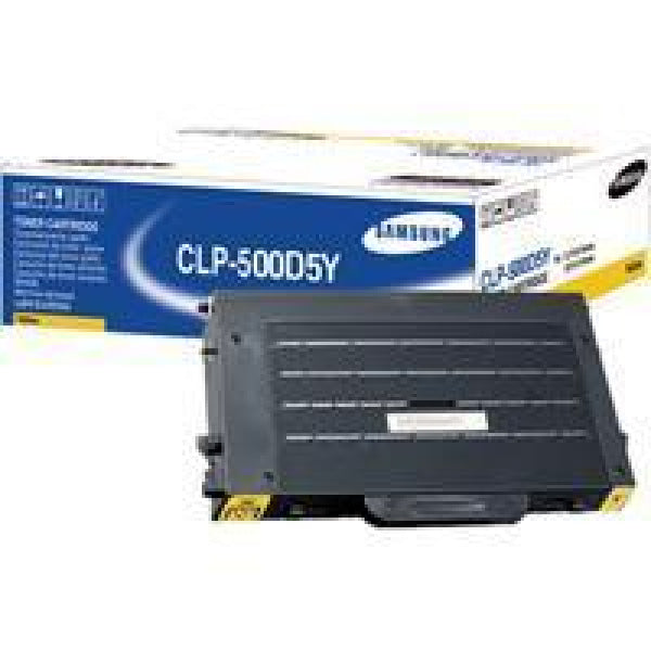 1 X Genuine Samsung Clp-500 Clp-550 Yellow Toner Cartridge Clp-500D5Y -