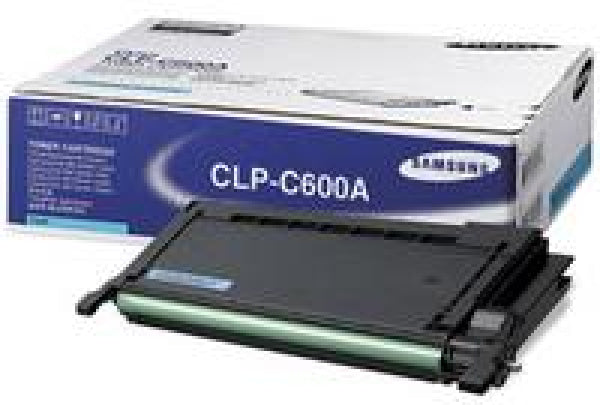 1 X Genuine Samsung Clp-600 Clp-650 Cyan Toner Cartridge Clp-C600A -