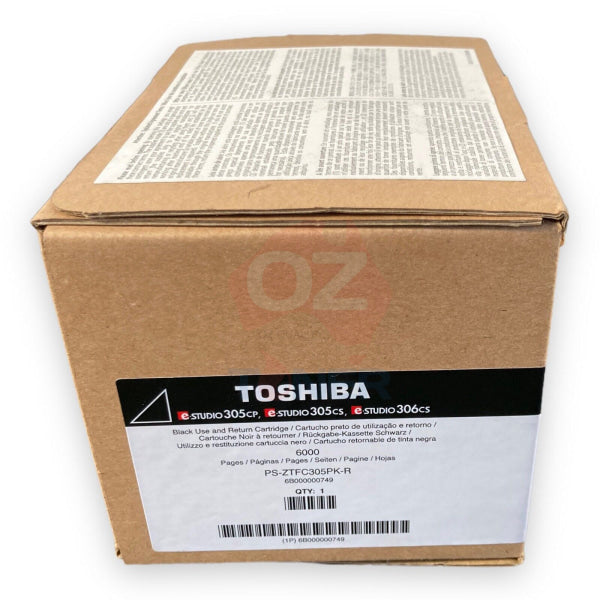1 X Genuine Toshiba E-Studio 305Cs 305Cp Black Toner Cartridge 6K [Tfc305Pkr] -