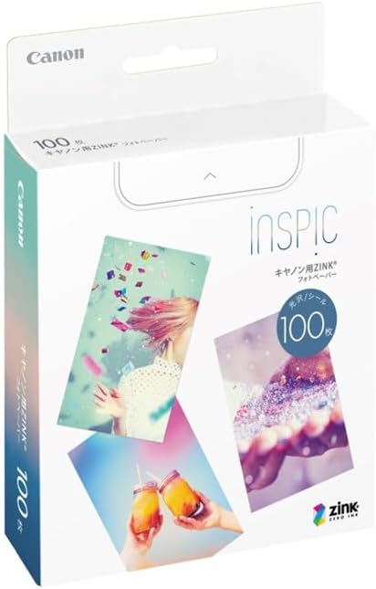 Canon 100x Pack Zink Photo Paper for iNSPiC PV-223 Smartphone Printer Sticky-backed sheets