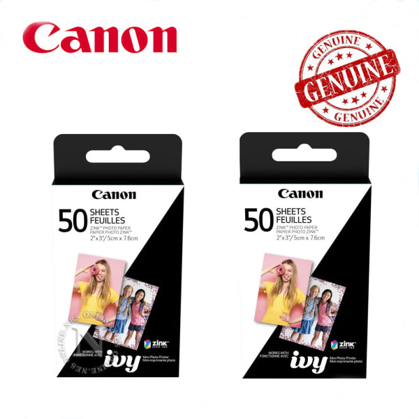 100X Sheets Genuine Canon Zink Mini Photo Printer Paper 2’X3’ Bundle 2X [Mppp50]