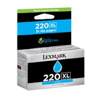 1 x Genuine Lexmark #220XL High Yield Cyan Ink Cartridge for Pro4000 / Pro5500 (14L0175AAN) 1.6K