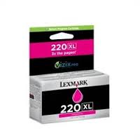 1 x Genuine Lexmark #220 Magenta Ink Cartridge for Pro4000 / Pro5500 (14L0087AAN) 0.5K