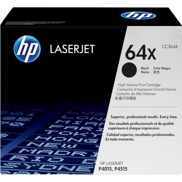 1X Genuine Hp #64X Black High Yield Toner Cartridge For Laserjet P4014N P4015 P4515 24K Cc364Xc