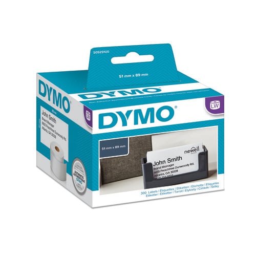 1 X Genuine Dymo Lw Non-Adhesive Name Badge Labels 51Mm 89Mm - 300 Sd30374 S0929100 Label