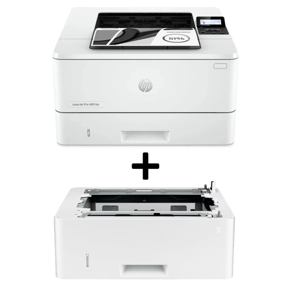 Bundle: HP LaserJet Pro 4001dn A4 Mono Laser Printer Duplexer [2Z600F] + 550x Sheet Feeder Tray