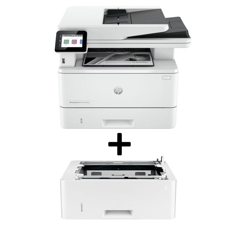 Bundle: HP LaserJet Pro 4101FDW Mono Laser Wireless Multifunction Printer [2Z619F] + 550x Sheet Feeder Tray