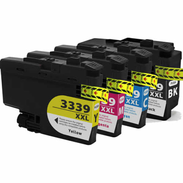 4X Pack Compatible Brother Lc-3339Xl-B/C/M/Y Ink Set (1Bk 1C 1M 1Y) For Mfc-J6545Dw/J6945Dw