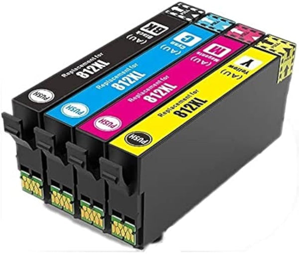 4X Pack Ct Premium Compatible Epson #812Xl Ink Cartridge Set (1B 1C 1M 1Y) High Yield -