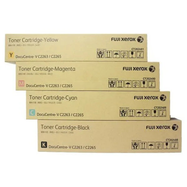 4X Pack Genuine Fujifilm Apeos C2450 S Toner Cartridge Set (C/M/Y/K) [Ct204017-Ct204020] -