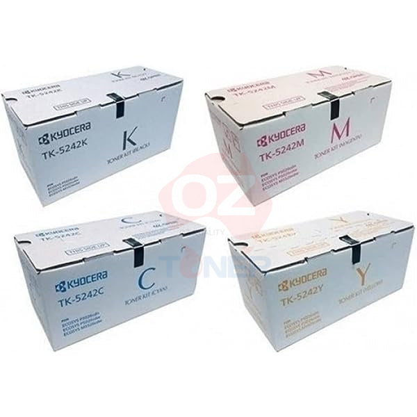 4X Pack Genuine Kyocera Tk-5244 C/M/Y/K Toner Cartridge Set For P5026 M5526 -