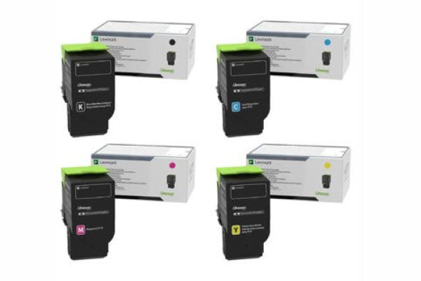 4X Pack Genuine Lexmark Cx735 Cx735Adse 81C1Xk/C/M/Y Toner Cartridge Set Extra High Yield Return