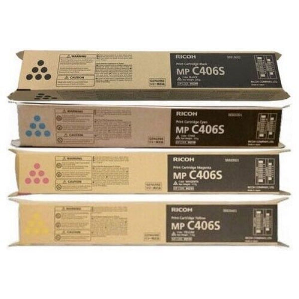 4X Pack Genuine Ricoh Aficio Mp-C306 Mp-C307 Mp-C406 Toner Cartridge Set [842099-842102] -