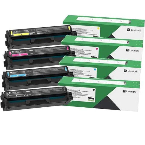 4X Pack Lexmark C3326 Mc3326 C3330Hk/C/M/Y Toner Cartridge Set High Yield Return Program