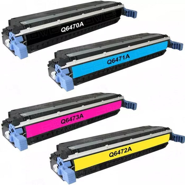 Bundle: 4x Pack Compatible HP Q6470A Q6471A Q6472A Q6473A Toner Cartridge Set 501A 502A