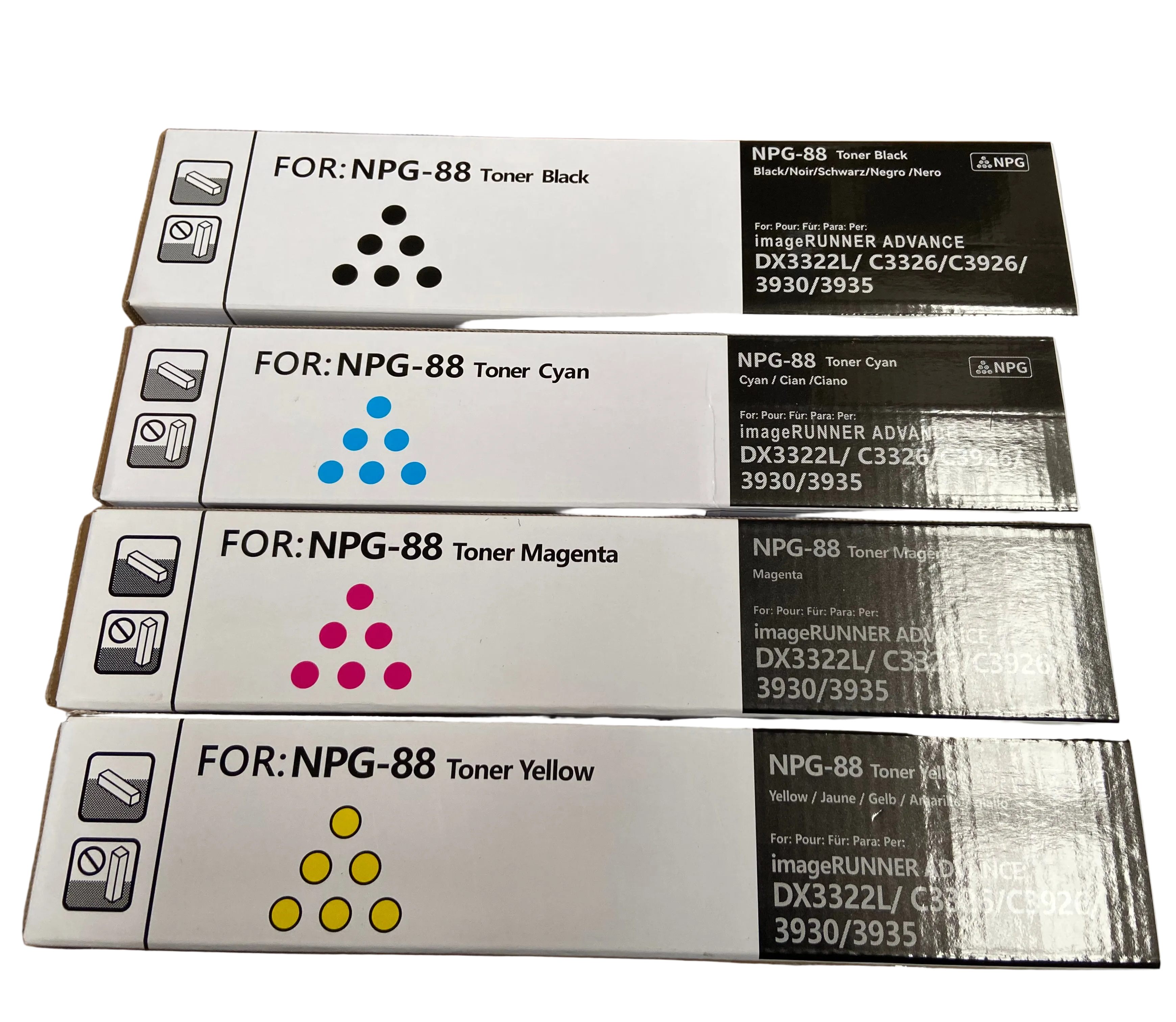 4x Pack Canon NPG-88 OEM Refill C/M/Y/K Toner Cartridge Set [GPR-66]