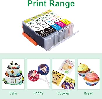5x Pack PGI650-BK/CLI651-C/M/Y/K/PBK Edible Refill Ink cartridges Set for Canon IP7260 IX6860 IP8760 MG6460 MX926