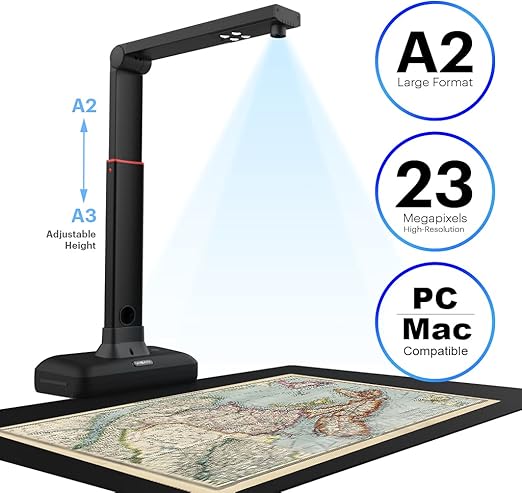 *NEW!* VIISAN S21 A2/A3 Overhead Book & Document Scanner 23MP 600dpi