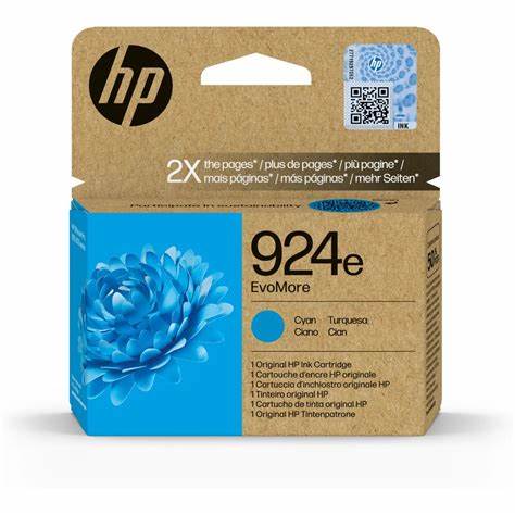 Genuine HP #924e Cyan Ink Cartridge High Yield for OfficeJet Pro 8120e 8130e [4K0U7NA]