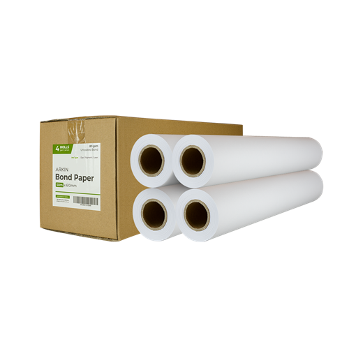 Arkin Bond Paper 80GSM - 610mm x 50m 4 Rolls/CTN (CHRAR-BO610-50M4 / 179135)