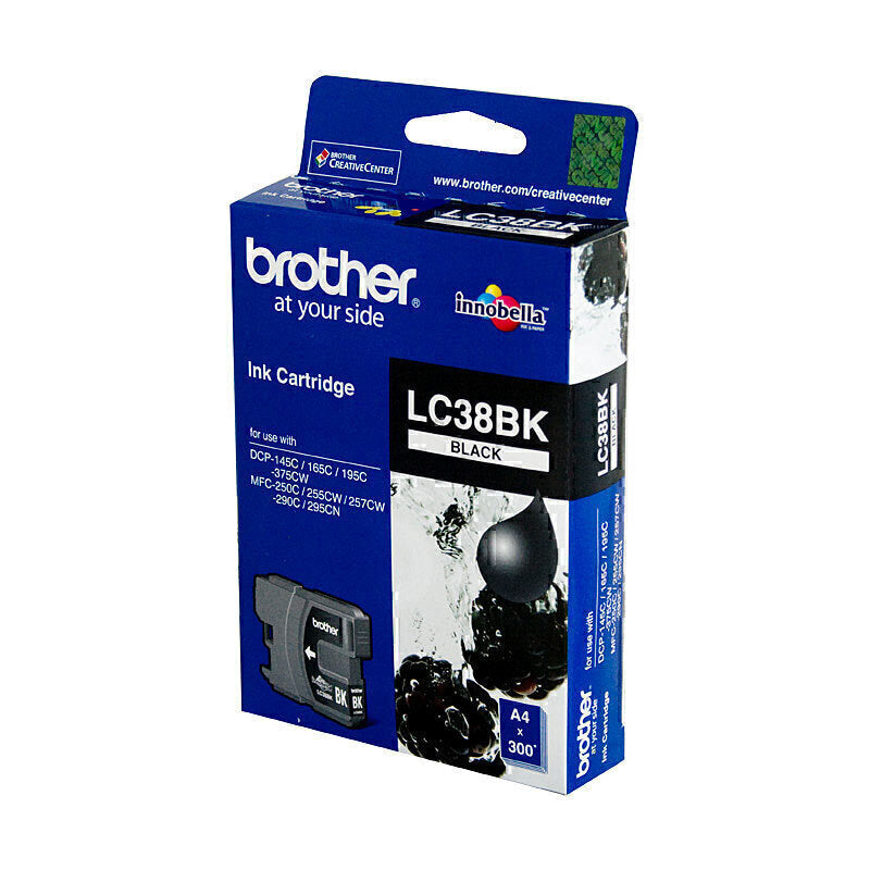 Brother LC38 Black Ink Cart LC-38BK