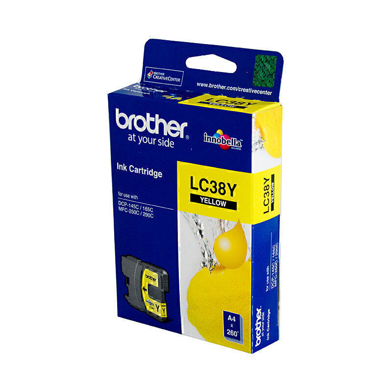 Brother LC38 Yellow Ink Cart LC-38Y