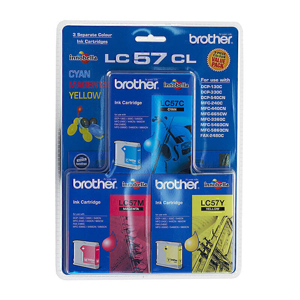 Brother LC57 CMY Colour Pack LC-57CL3PK