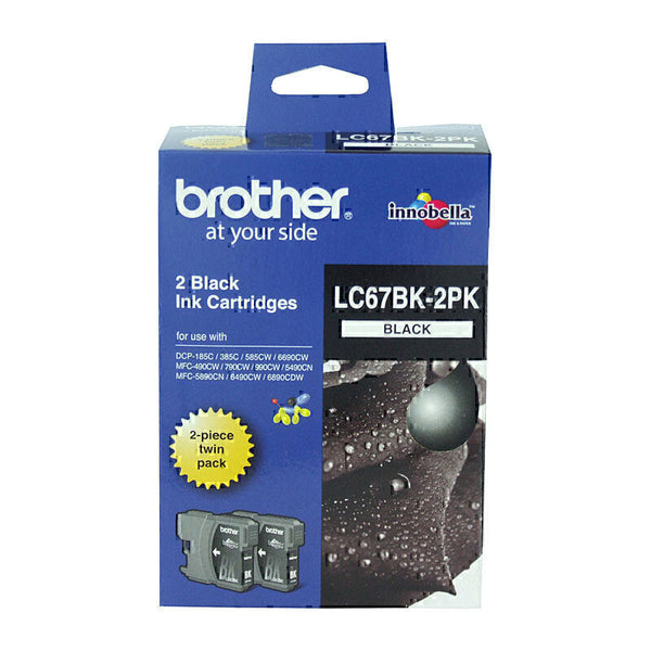 Brother LC67 Black Twin Pack LC-67BK2PK