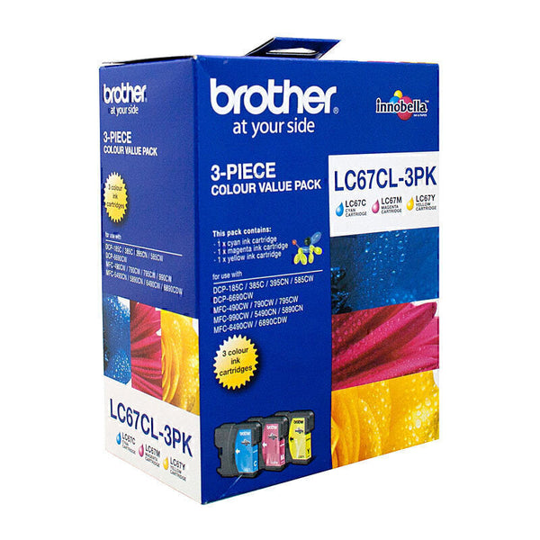 Brother LC67 CMY Colour Pack LC-67CL3PK