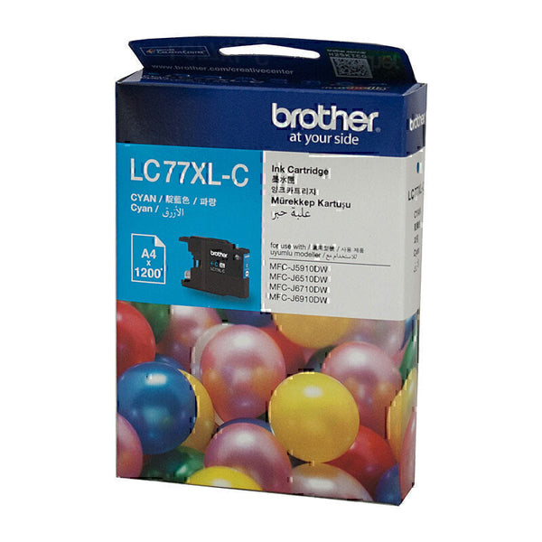 Brother LC77XL Cyan Ink Cart LC-77XLC