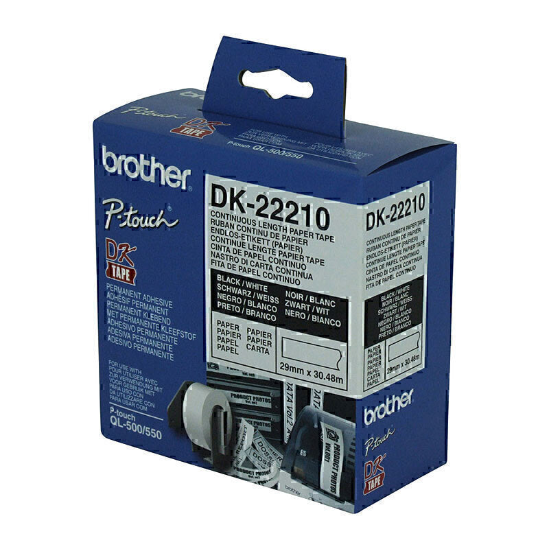 Brother DK22210 White Roll DK-22210