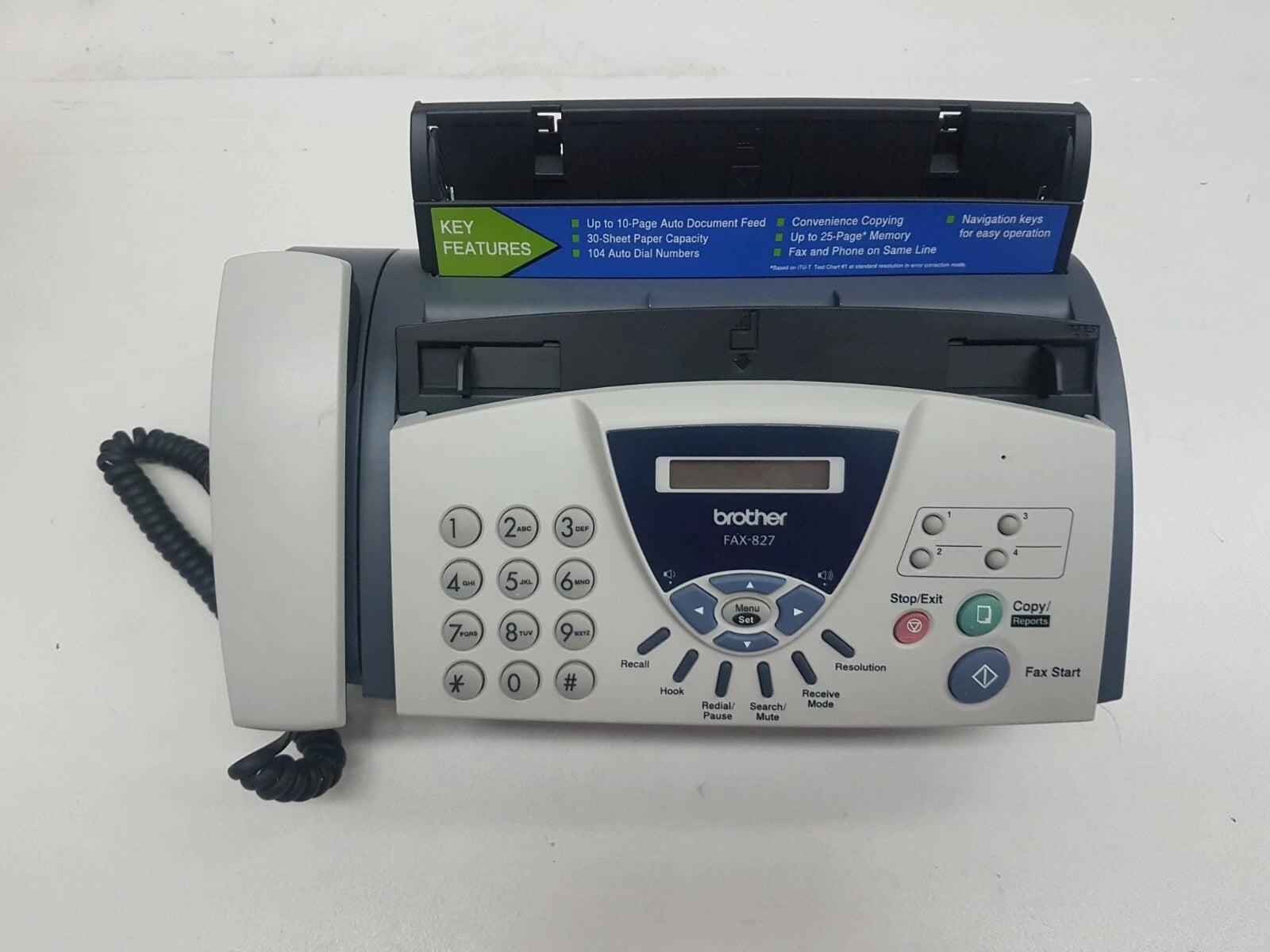 *Ex-Demo* Brother FAX-827S Plain Paper Fax Machine Printer+Telephone H
